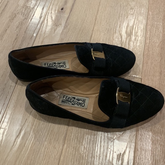 Ferragamo quilted smoking slippers size 8 - Picture 2 of 4